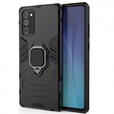 Husa telefon Plastic Samsung Note 20 zn980 antishock Rugged Sergeant Armor Ring black foto