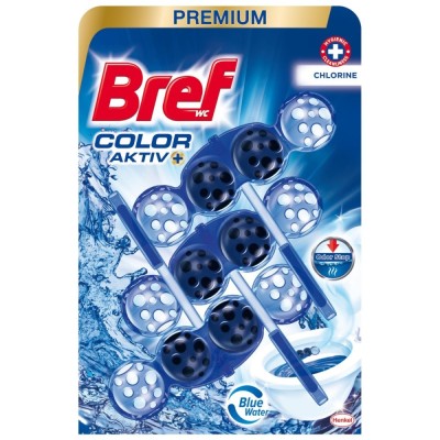 Odorizant wc baie Bref Color Aktiv Chlorine, 3 x 50 g foto