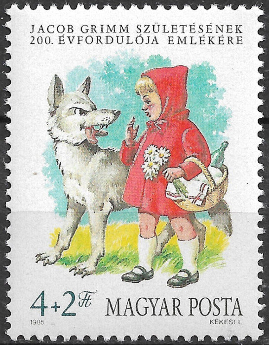 Ungaria - 1985 - Aniversarea lui Jacob Grimm - serie completă neuzată (T458)