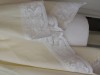 2 draperii / perdele noi, bumbac 100 % , dantela aplicata, Mare