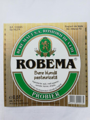 Eticheta bere - ROBEMA 2007-2008 - Rosiori de Vede ! foto