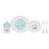 Set complet de masa, 5 piese, La Mar De Felices, Blue