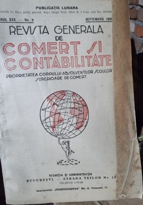 Revista generala de Comert si Contabilitate Nr. 9 /1941 foto
