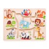 Jucarie din lemn - Labirint cu portrete de animale in miscare, Woodyland