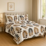 Set lenjerie de pat cu pilota usoara reversibila Elis 200x220 cm, pat dublu
