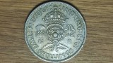 Anglia / Marea Britanie - 1 florin = 2 shillings 1948 - King George VI - serie bianuala mai rara cu &#039;IND:IMP&#039; in legenda