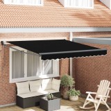 Electric Awning 3,5 x 2,5 m Negru 100% Polyester