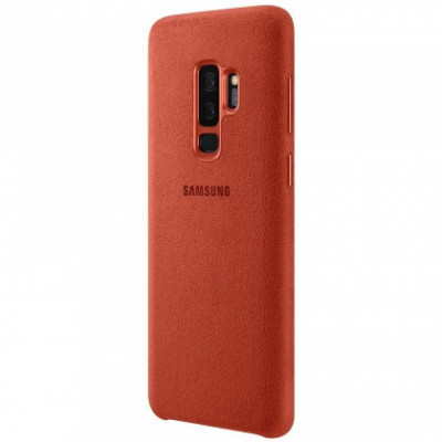 Husa Samsung G965 Galaxy S9 Plus Alcantara EF-XG965AREGWW Rosu Blister Original foto