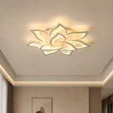 Lustra LED Alessandro DESIGN LOTUS 91W, 9 Petale, Dimabila, Lumina Rece/Calda/Neutra, Alb