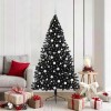 VidaXL Pom de Crăciun artificial pre-iluminat Negru 180 cm PVC 3397144