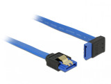 Cablu SATA III 6 Gb/s unghi drept-sus Bleu 50cm, Delock 84997