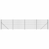 Cumpara ieftin Gard plasa de sarma cu bordura, antracit, 1,8x10 m
