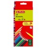Creioane color triunghiular 1/1 set 12, Herlitz