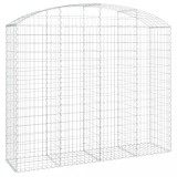 Cumpara ieftin Cos gabion arcuit, 200x50x160/180 cm, fier galvanizat