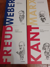 Pachet Descopera filosofia (4 carti): Kant + Freud + Marx + Weber foto