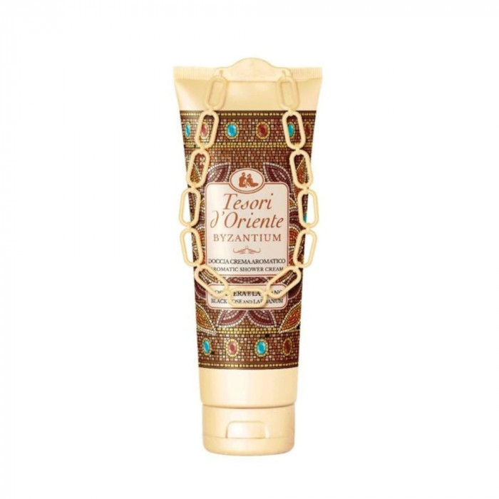 Gel de Dus Crema Tesori d&#039;Oriente Byzantium, 250 ml, pentru Femei, cu Parfum de Trandafir Negru si Lavanda, Gel de Dus Hidratant, Gel de Dus Pentru Fe