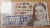 M1 - Bancnota foarte veche - Marea Britanie - Irlanda - 5 lire sterline