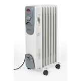 Calorifer electric ZILAN ZLN-2104, 7 elementi, Putere 1500 W, 3 trepte de putere, Termostat de siguranta, Termostat reglabil