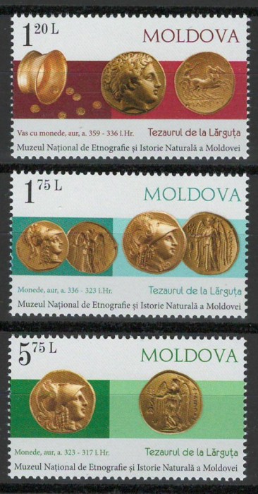 Moldova 2018 Mi 1048/50 MNH - Tezaurul de la Lărguța: Monede