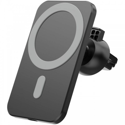 Incarcator auto wireless magnetic cu incarcare rapida, 15W, rotire 360 grade, compatibil Iphone foto