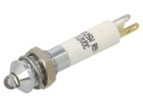 Lampă LED convexă albă 12VDC &Oslash;6mm IP40 &Oslash;LED 3mm