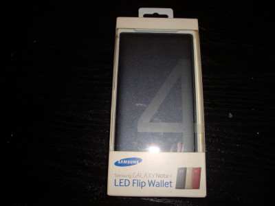 Husa LED samsung originala pentru note 4 N910F LED Flip Wallet foto