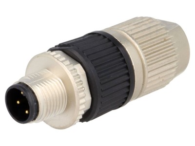 Conector M12 tată pe cablu, 4 pini foto
