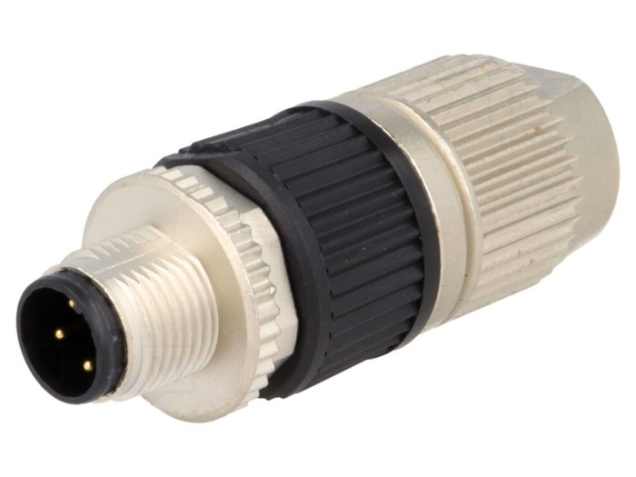 Conector M12 tată pe cablu, 4 pini