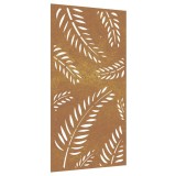 Cumpara ieftin Decoratie perete de gradina 105x55 cm design frunze otel Corten