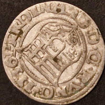 Denar Ungaria 1536 Ferdinand argint 0.4gr nr.7 foto