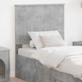 vidaXL Tăblie cap cu headboard Gri din beton 75 cm Lemn compozit 887828