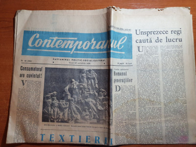 contemporanul 23 octombrie 1959-articole eugen barbu,george calinescu,g. muntean foto