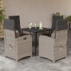 VidaXL Set mobilier de grădină cu perne, 5 piese gri deschis poliratan