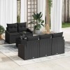 VidaXL Set de canapele pentru grădină 6 pcs Negru 55 x 55 x 37 cm 3346603