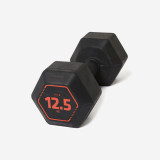 Ganteră Hex Dumbbell 12,5 kg Negru