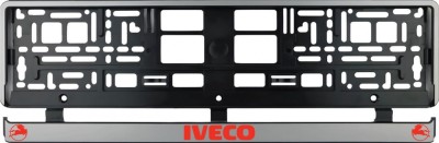 Set 2 bucati, suport numar inmatriculare argintiu Iveco III foto