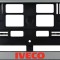 Set 2 bucati, suport numar inmatriculare argintiu Iveco III