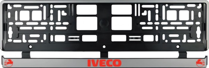 Set 2 bucati, suport numar inmatriculare argintiu Iveco III