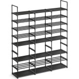 SONGMICS Raft pentru pantofi metalic, personalizabil, pana la 48 perechi, 30x129x158 cm, negru Household NewTrend