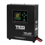 UPS TED Electric 900VA/500W cu sinus pur, AVR si baterie externa 12V