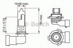 Bec, far faza lunga NISSAN ALMERA II Hatchback (N16) (2000 - 2016) BOSCH 1 987 302 155 foto