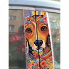 Sticker Auto Stalpi Usi Dog , Autocolant Dragut pentru Personalizarea Masinii