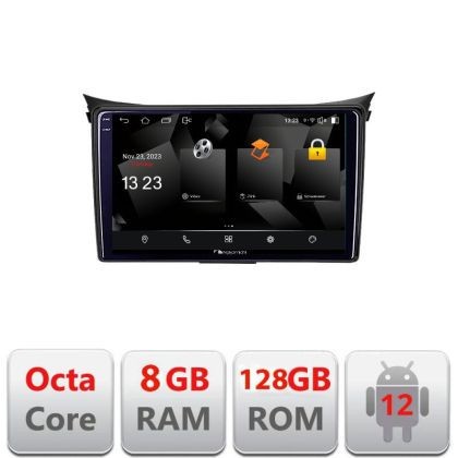Navigatie HHyundai I30 2011-2016 Android Octa Core Qualcomm 2K Qled 8+128 DTS DSP 360 4G Optical CarStore Technology