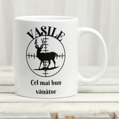 Cană personalizată "Cel mai bun vânător" Termosensibila - Rosu exterior