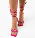 Cumpara ieftin Sandale cu toc Adriano Fuchsia