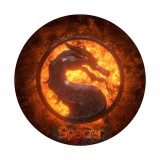 Covor pentru scaun gaming SPACER, protectie parchet, cauciuc si material textil, 1200 x 3mm, rotund, DRAGON 46501474 &quot;SPFP-DRAGON-120&quot;