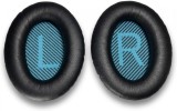 Set 2 bureti TXE pentru casti Bose QuietComfort 35, 25, QC35, QC25, QC15, QC2, AE2, SoundTrue, Negru/Albastru, Piele ecologica, spuma cu memorie