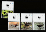 Cook Islands 2014-Fauna,WWF,Pasari,serie (partea I) 4 val.dant.,cu vigneta WWF, Nestampilat