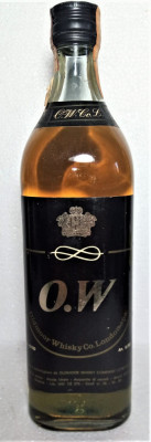 WHISKY,oldmoor - O:W, IMPORTED genova ITALY cl 75 gr 39 ANII 60/70 foto