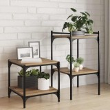 VidaXL Raft pentru cărți 4 pcs Maro 40 x 40 x 1.5 cm Lemn compozit 875049